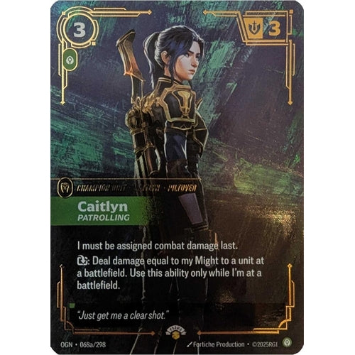 Image for Caitlyn - Patrolling (068a/298) (Riftbound Promotional Cards) - Riftbound: League of Legends Trading Card Game