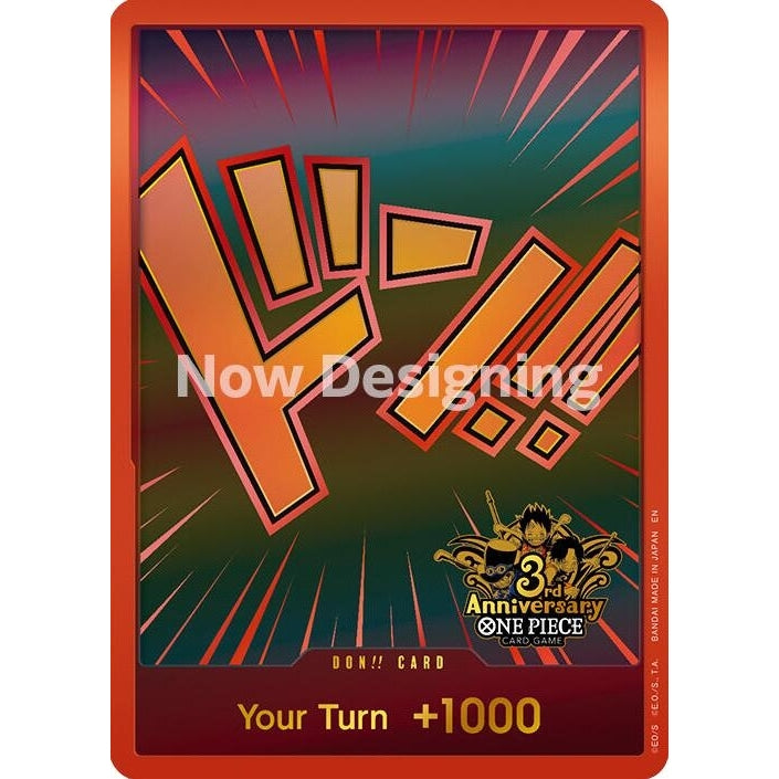 Image for DON!! Card (Japanese Version 3rd Anniversary Set) (One Piece Promotion Cards) - One Piece Card Game