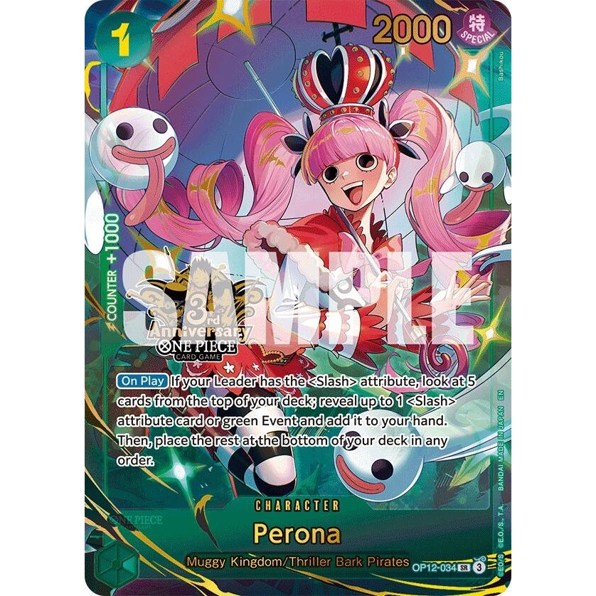 Image for Perona (Japanese Version 3rd Anniversary Set) (OP12-034) (One Piece Promotion Cards) - One Piece Card Game