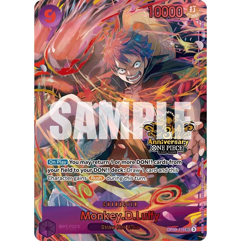 Image for Monkey.D.Luffy (Japanese Version 3rd Anniversary Set) (OP09-119) (One Piece Promotion Cards) - One Piece Card Game