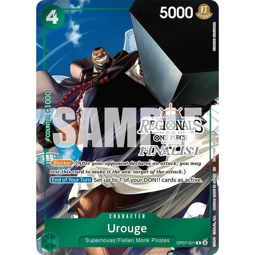 Image for Urouge (Online Regional Finalist Card Set 2025 Vol.1) (OP07-021) (One Piece Promotion Cards) - One Piece Card Game