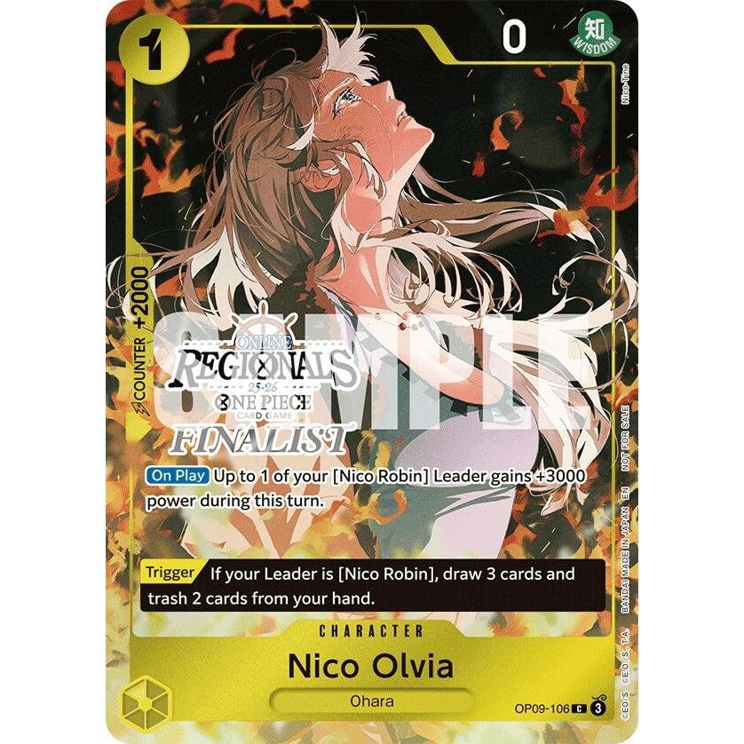 Image for Nico Olvia (Online Regional Finalist Card Set 2025 Vol.1) (OP09-106) (One Piece Promotion Cards) - One Piece Card Game