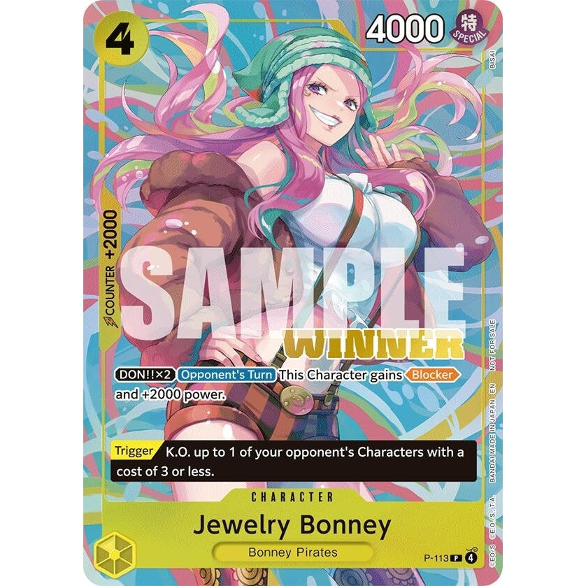 Jewelry Bonney (Heroines Battle Winner Pack) (P-113) (One Piece Promotion Cards) - PokéBox Australia