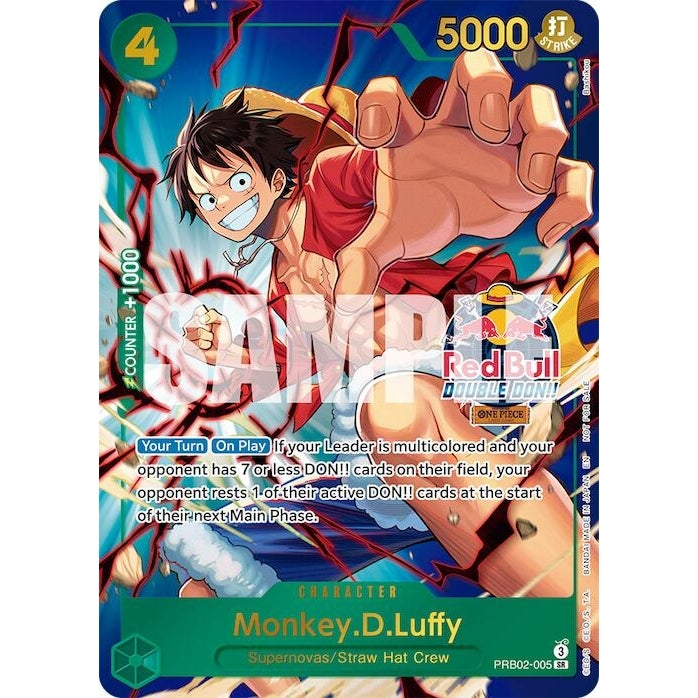 Image for Monkey.D.Luffy (Red Bull Double Don!!) (Winner) (PRB02-005) (One Piece Promotion Cards) - One Piece Card Game
