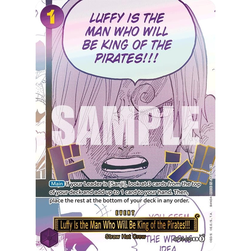 Image for Luffy Is the Man Who Will Be King of the Pirates!!! (Japanese Version 3rd Anniversary Set) (OP12-079) (One Piece Promotion Cards) - One Piece Card Game