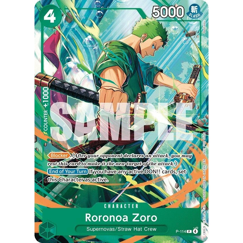 Image for Roronoa Zoro (114) (P-114) (One Piece Promotion Cards) - One Piece Card Game