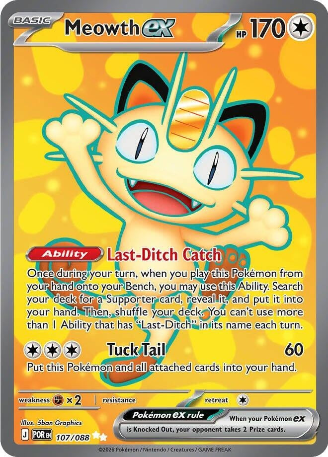 Image for Meowth ex (107/088) (ME03: Perfect Order) (POR) - Pokemon