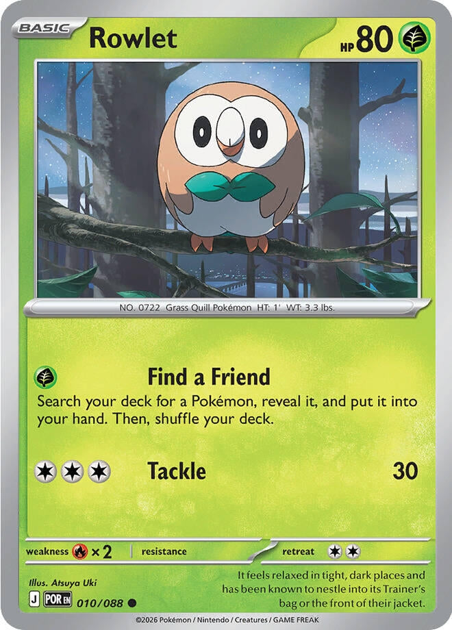 Image for Rowlet (010/088) (ME03: Perfect Order) (POR) - Pokemon