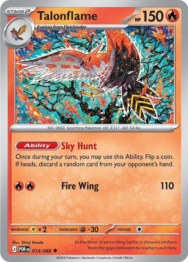 Image for Talonflame (014/088) (ME03: Perfect Order) (POR) - Pokemon
