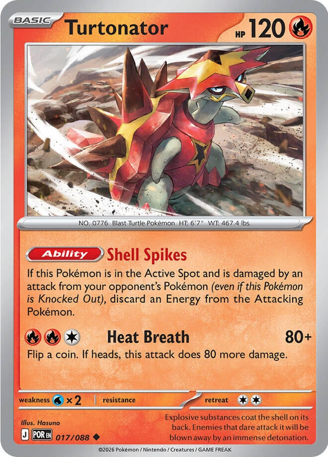 Image for Turtonator (017/088) (ME03: Perfect Order) (POR) - Pokemon