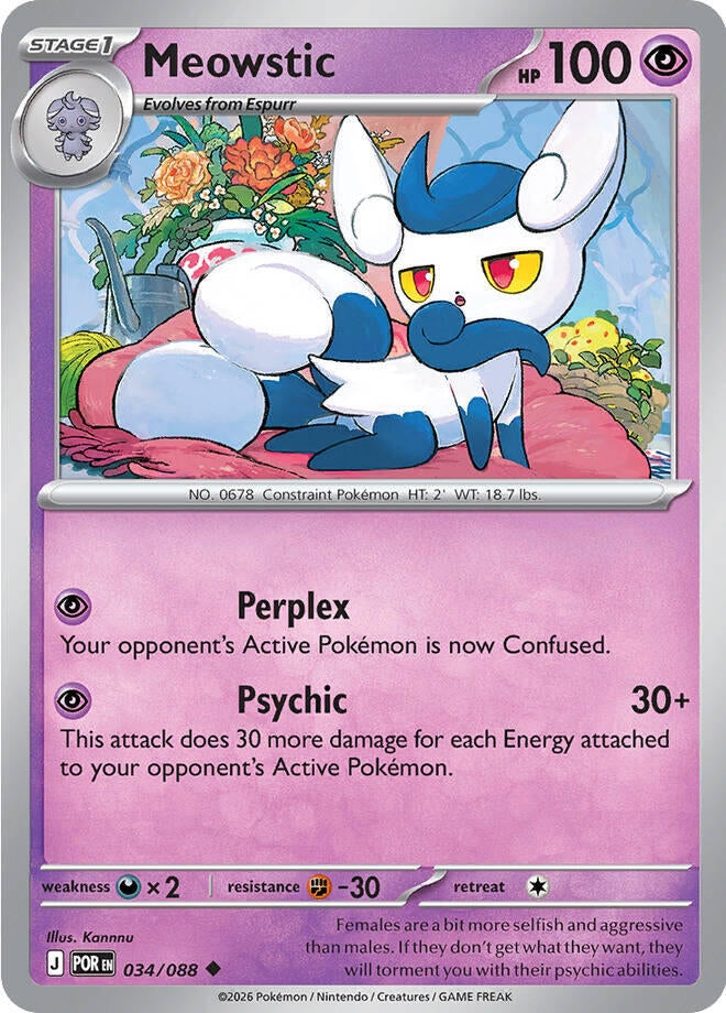 Image for Meowstic (034/088) (ME03: Perfect Order) (POR) - Pokemon