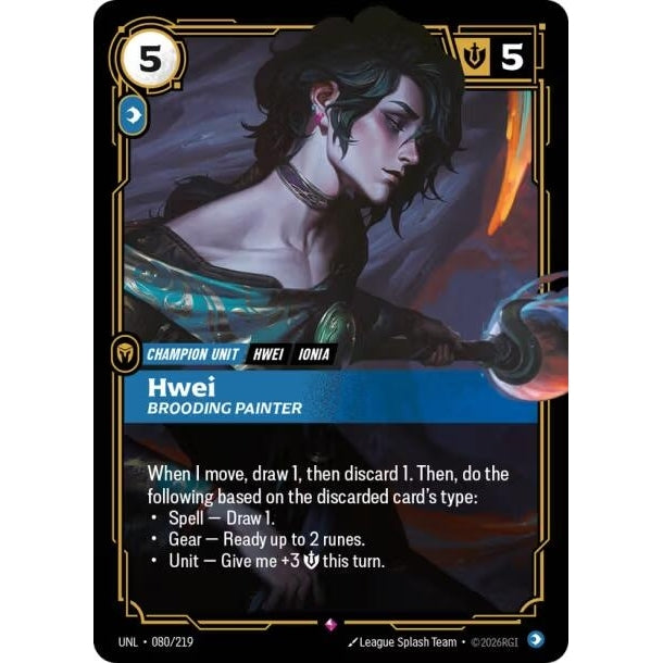 Image for Hwei - Brooding Painter (080/219) (Unleashed) - Riftbound: League of Legends Trading Card Game