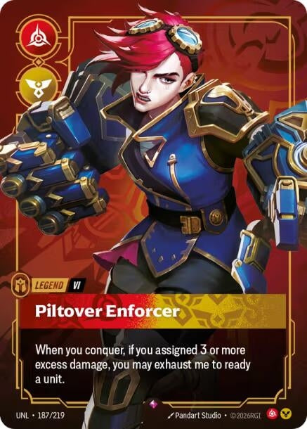 Image for Vi - Piltover Enforcer (187/219) (Unleashed) - Riftbound: League of Legends Trading Card Game