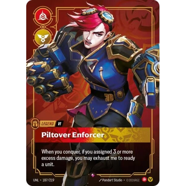Image for Vi - Piltover Enforcer (187/219) (Unleashed) - Riftbound: League of Legends Trading Card Game