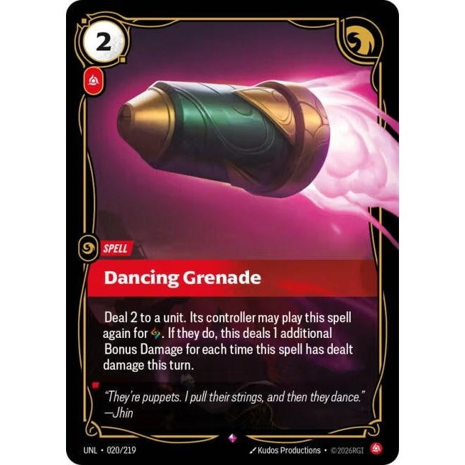 Image for Dancing Grenade (020/219) (Unleashed) - Riftbound: League of Legends Trading Card Game