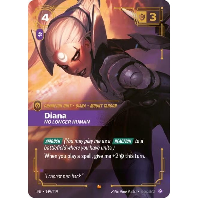 Image for Diana - No Longer Human (149/219) (Unleashed) - Riftbound: League of Legends Trading Card Game