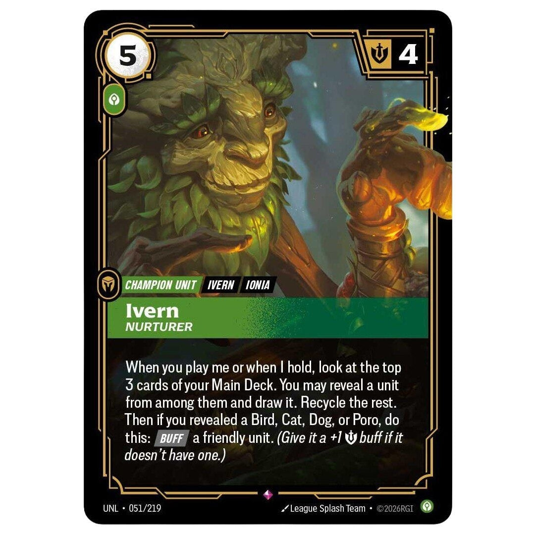 Image for Ivern - Nurturer (051/219) (Unleashed) - Riftbound: League of Legends Trading Card Game