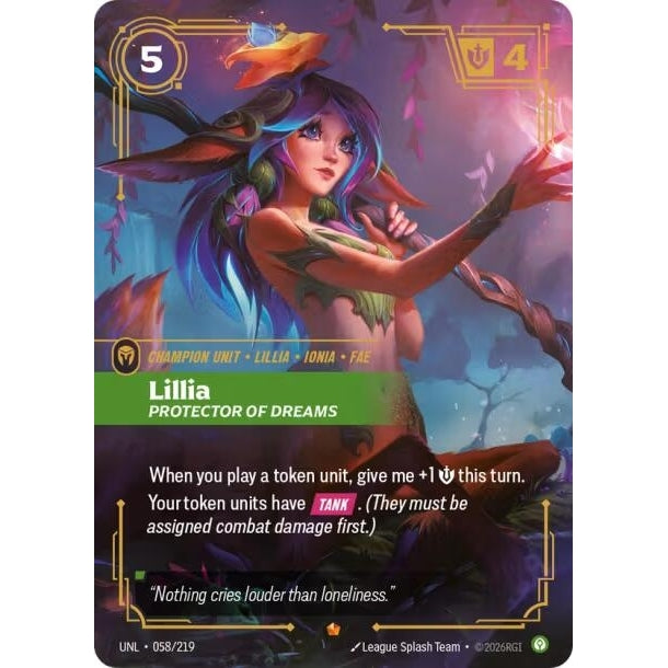 Image for Lillia - Protector of Dreams (058/219) (Unleashed) - Riftbound: League of Legends Trading Card Game