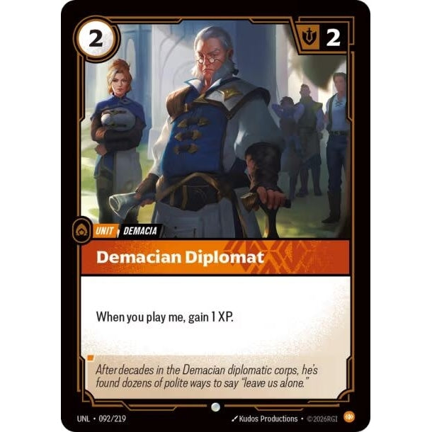 Image for Demacian Diplomat (092/219) (Unleashed) - Riftbound: League of Legends Trading Card Game
