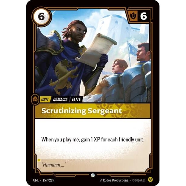 Image for Scrutinizing Sergeant (157/219) (Unleashed) - Riftbound: League of Legends Trading Card Game
