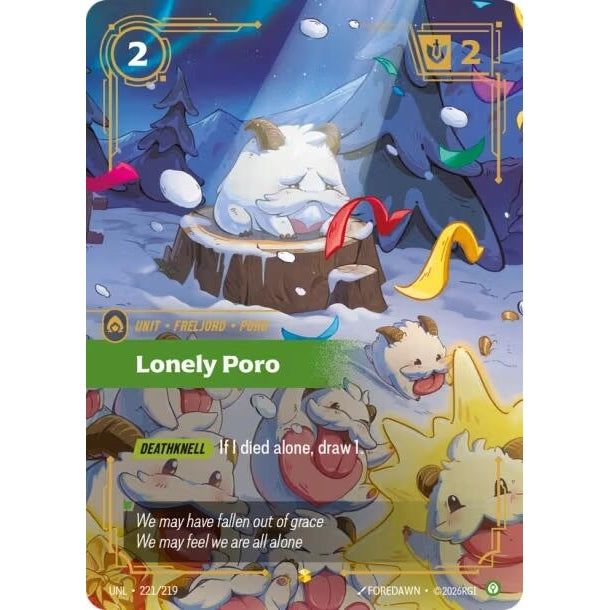 Image for Lonely Poro (Overnumbered) (221/219) (Unleashed) - Riftbound: League of Legends Trading Card Game