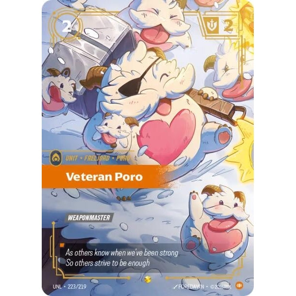 Image for Veteran Poro (Overnumbered) (223/219) (Unleashed) - Riftbound: League of Legends Trading Card Game