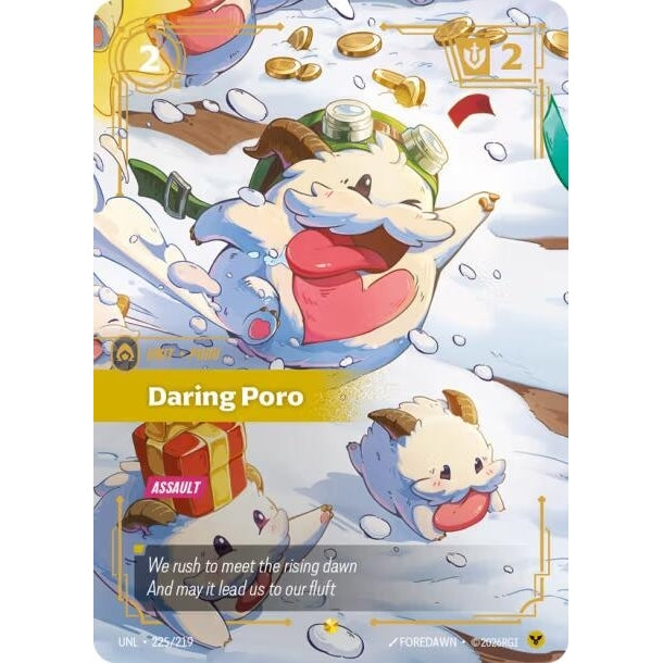 Image for Daring Poro (Overnumbered) (225/219) (Unleashed) - Riftbound: League of Legends Trading Card Game