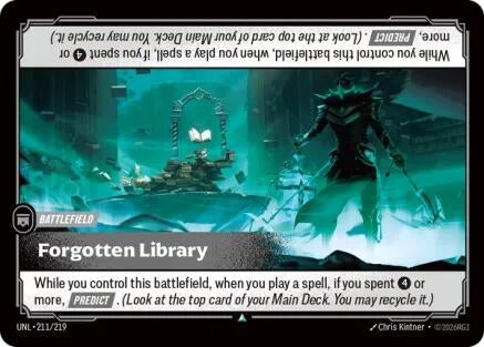 Image for Forgotten Library (211/219) (Unleashed) - Riftbound: League of Legends Trading Card Game