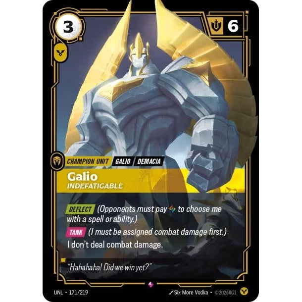 Image for Galio - Indefatigable (171/219) (Unleashed) - Riftbound: League of Legends Trading Card Game
