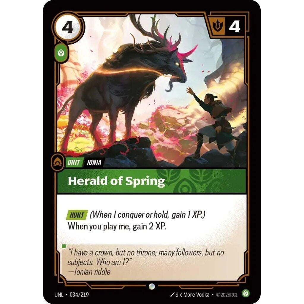 Image for Herald of Spring (034/219) (Unleashed) - Riftbound: League of Legends Trading Card Game