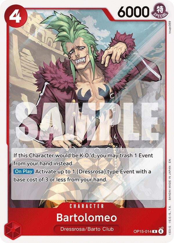 Bartolomeo (OP15-014) (Adventure on Kami's Island) - PokéBox Australia
