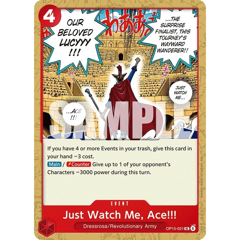 Just Watch Me, Ace!!! (OP15-021) (Adventure on Kami's Island) - PokéBox Australia