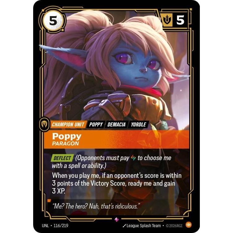 Image for Poppy - Paragon (116/219) (Unleashed) - Riftbound: League of Legends Trading Card Game