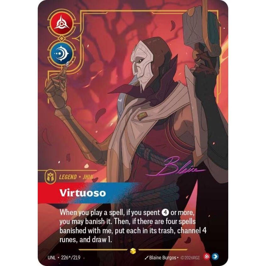 Image for Jhin - Virtuoso (Signature) (226*/219) (Unleashed) - Riftbound: League of Legends Trading Card Game