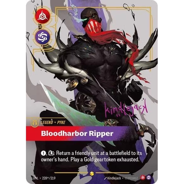 Image for Pyke - Bloodharbor Ripper (Signature) (228*/219) (Unleashed) - Riftbound: League of Legends Trading Card Game