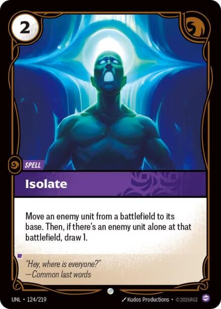 Image for Isolate (124/219) (Unleashed) - Riftbound: League of Legends Trading Card Game