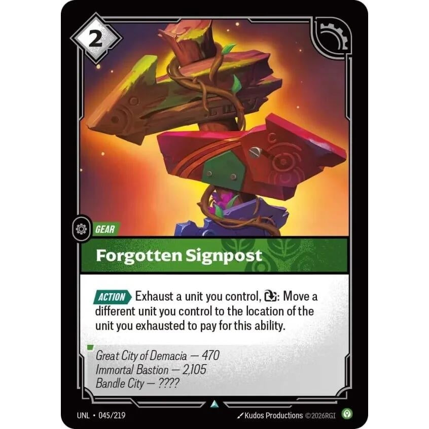 Image for Forgotten Signpost (045/219) (Unleashed) - Riftbound: League of Legends Trading Card Game