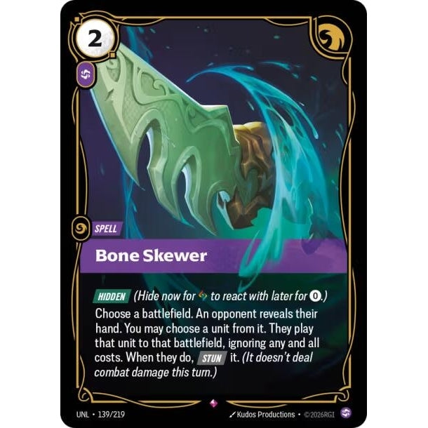 Image for Bone Skewer (139/219) (Unleashed) - Riftbound: League of Legends Trading Card Game
