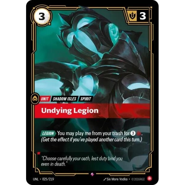 Image for Undying Legion (025/219) (Unleashed) - Riftbound: League of Legends Trading Card Game