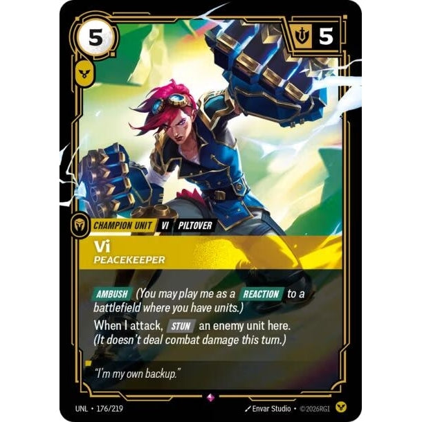 Image for Vi - Peacekeeper (176/219) (Unleashed) - Riftbound: League of Legends Trading Card Game