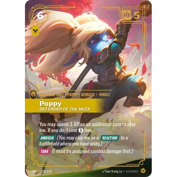 Image for Poppy - Defender of the Meek (178/219) (Unleashed) - Riftbound: League of Legends Trading Card Game