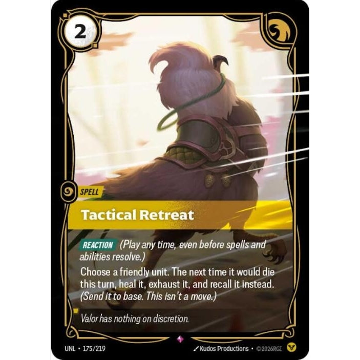 Image for Tactical Retreat (175/219) (Unleashed) - Riftbound: League of Legends Trading Card Game