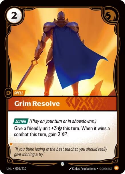 Image for Grim Resolve (095/219) (Unleashed) - Riftbound: League of Legends Trading Card Game
