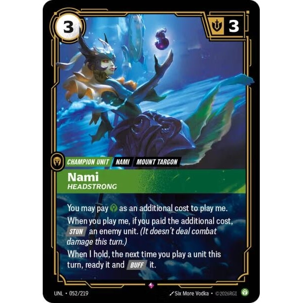Image for Nami - Headstrong (052/219) (Unleashed) - Riftbound: League of Legends Trading Card Game
