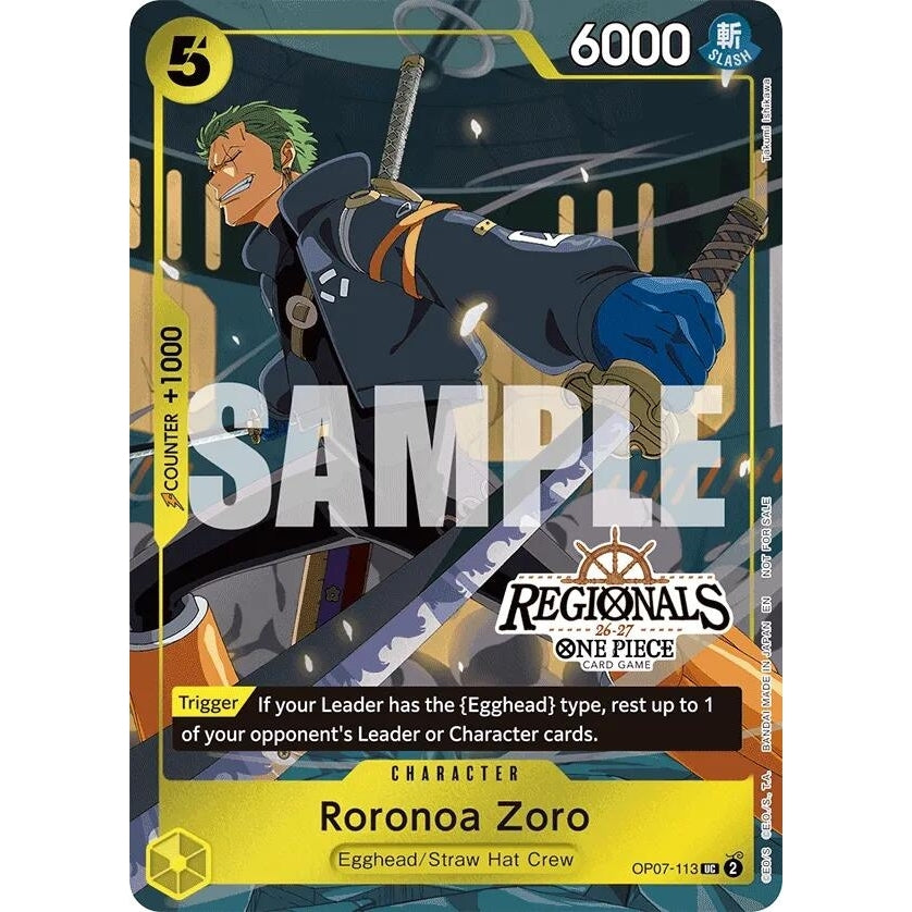 Image for Roronoa Zoro (113) (Regional Participation Pack 2026 Vol.1) (OP07-113) (One Piece Promotion Cards) - One Piece Card Game