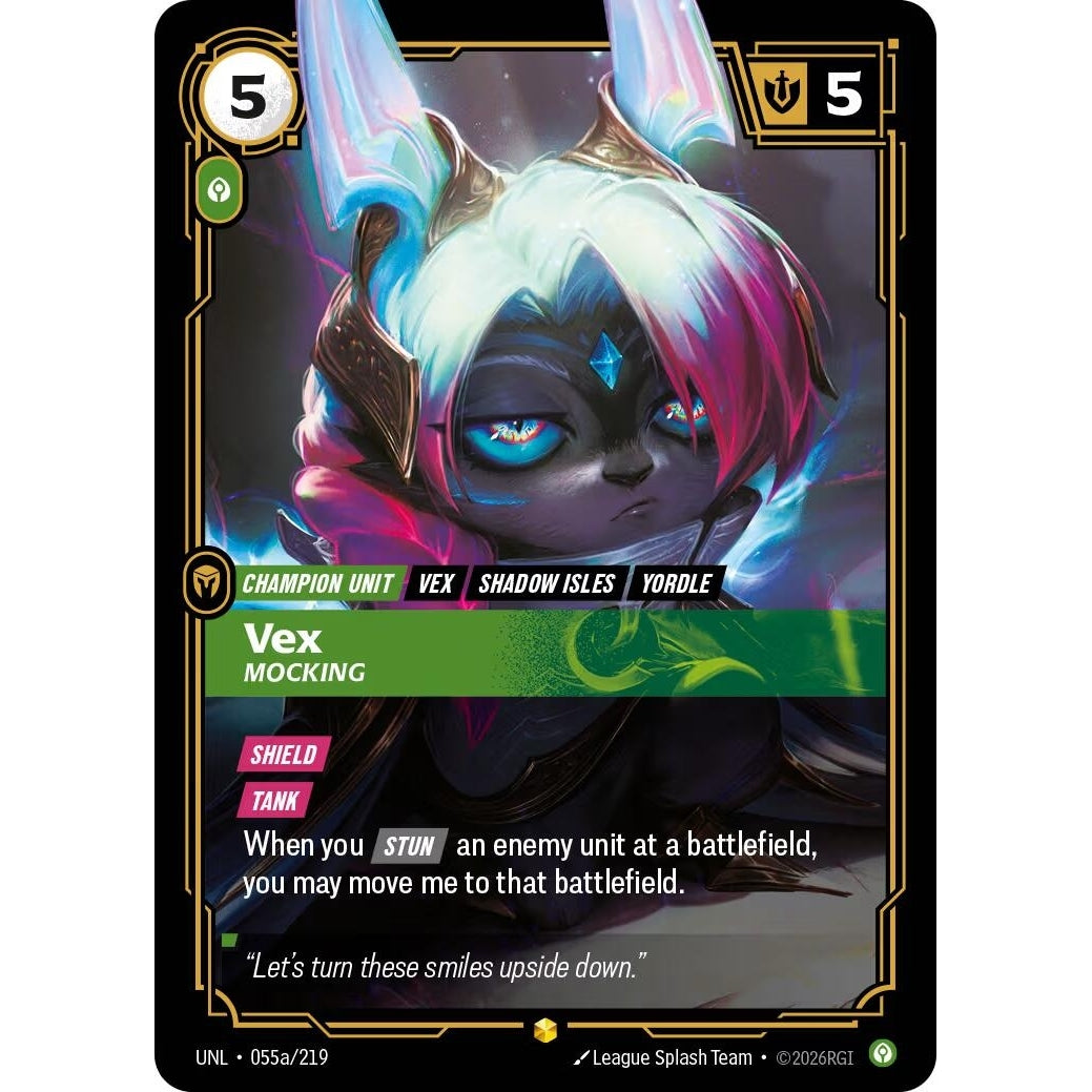 Image for Vex - Mocking (Alternate Art) (055a/219) (Unleashed) - Riftbound: League of Legends Trading Card Game