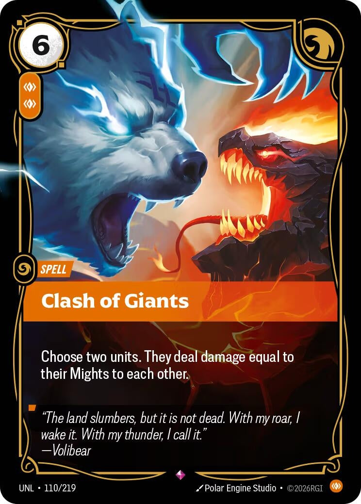 Image for Clash of Giants (110/219) (Unleashed) - Riftbound: League of Legends Trading Card Game