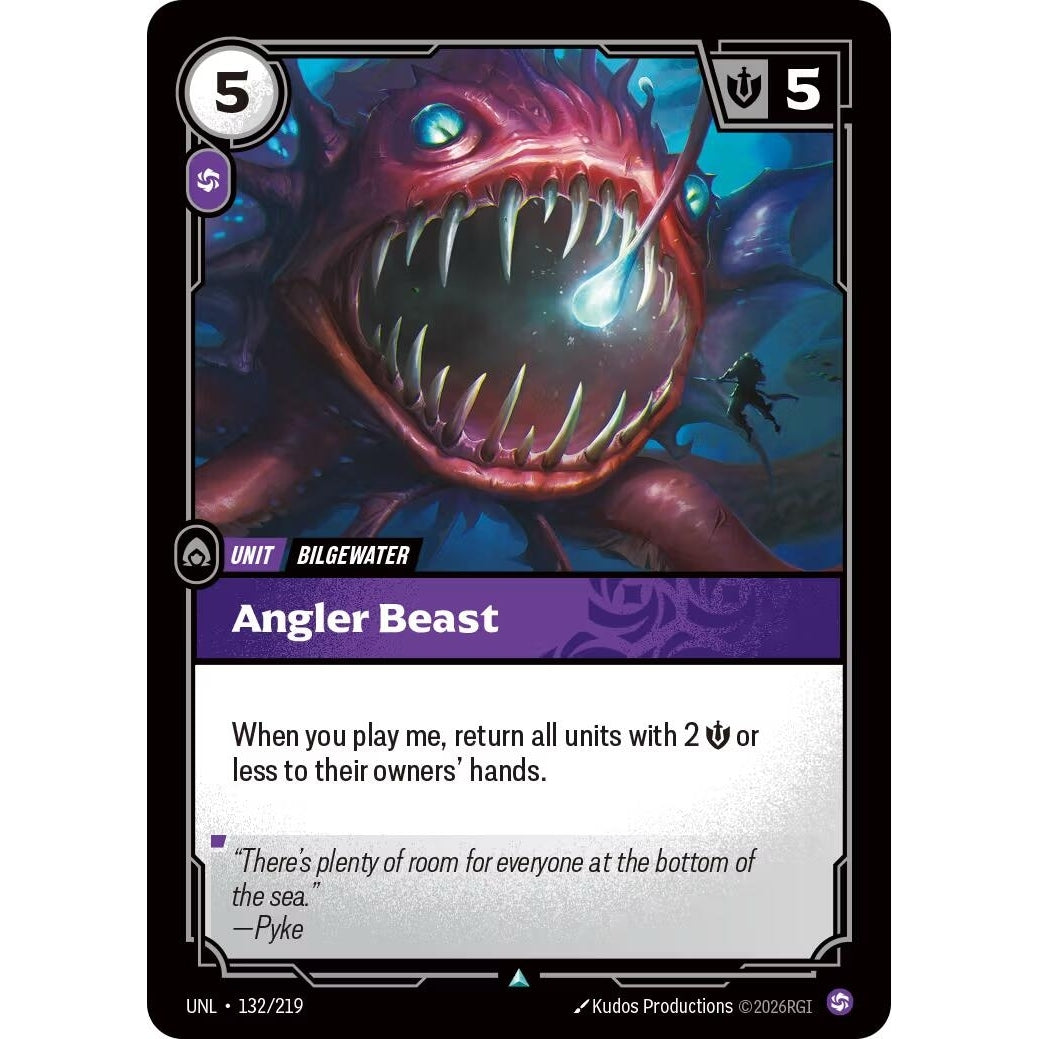 Image for Angler Beast (132/219) (Unleashed) - Riftbound: League of Legends Trading Card Game