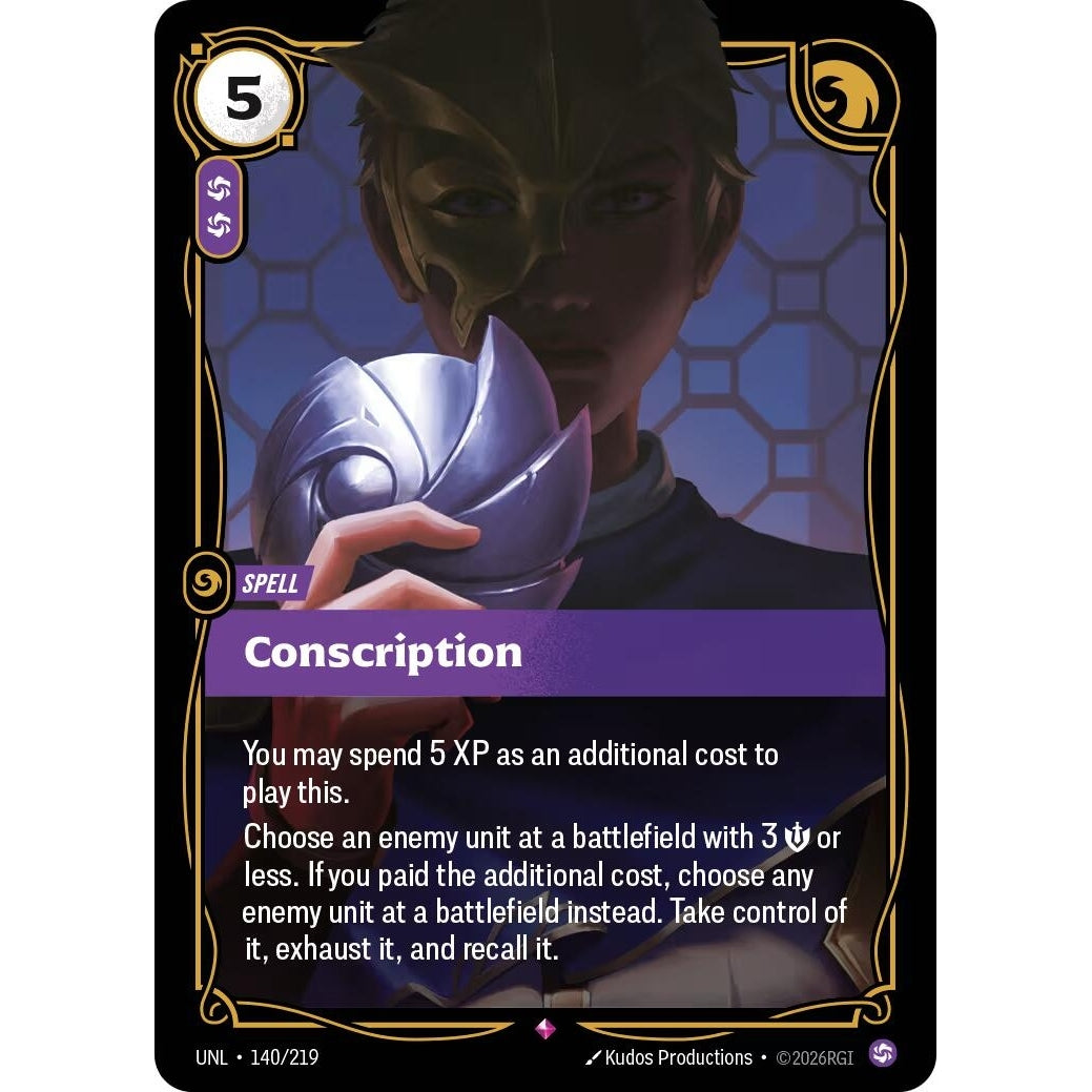 Image for Conscription (140/219) (Unleashed) - Riftbound: League of Legends Trading Card Game