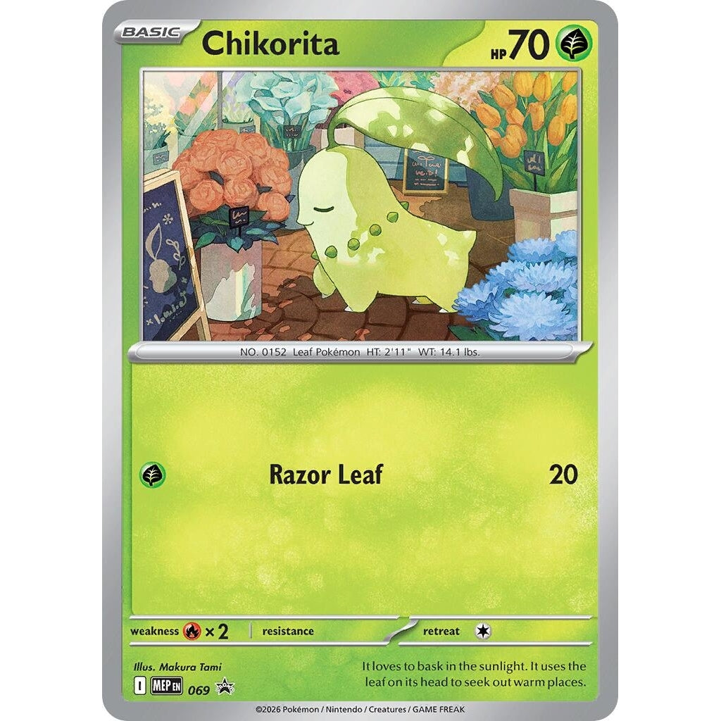 Image for Chikorita (Cosmos Holo) (069) (ME: Mega Evolution Promo) - Pokemon